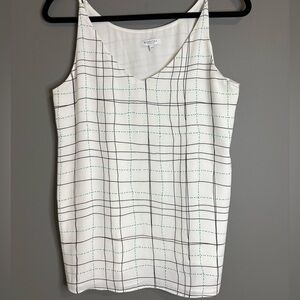 Reitmans Size M, Striped Window Pane Black and White Grid Patterned Shirt